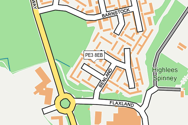PE3 8EB map - OS OpenMap – Local (Ordnance Survey)