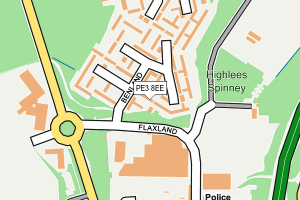 PE3 8EE map - OS OpenMap – Local (Ordnance Survey)