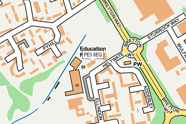 PE3 8EQ map - OS OpenMap – Local (Ordnance Survey)