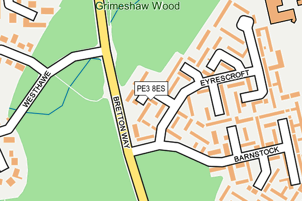 PE3 8ES map - OS OpenMap – Local (Ordnance Survey)