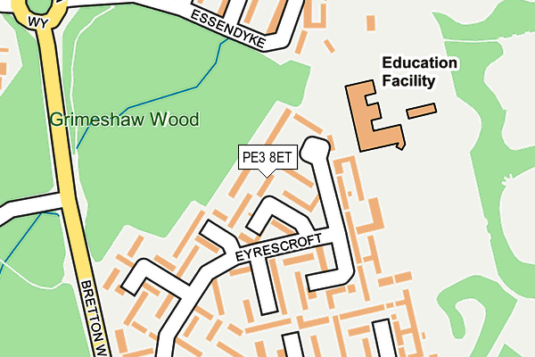 PE3 8ET map - OS OpenMap – Local (Ordnance Survey)