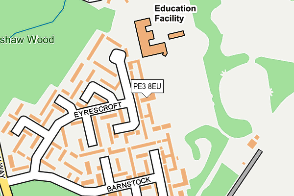 PE3 8EU map - OS OpenMap – Local (Ordnance Survey)