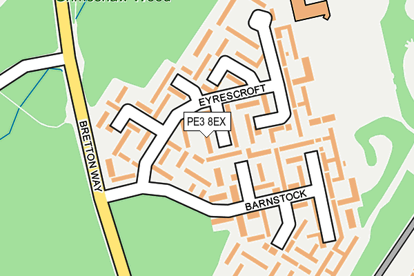 PE3 8EX map - OS OpenMap – Local (Ordnance Survey)