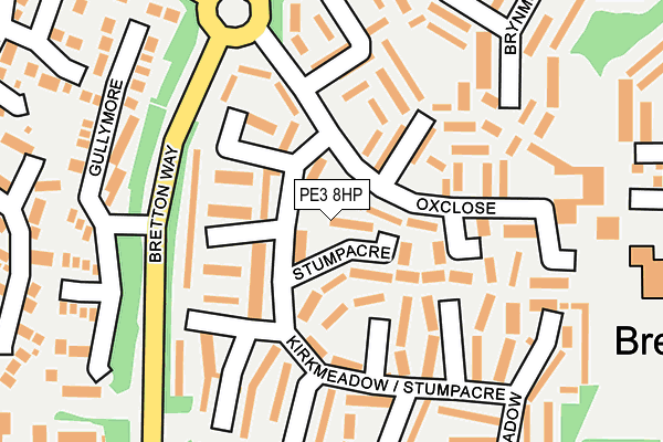 PE3 8HP map - OS OpenMap – Local (Ordnance Survey)