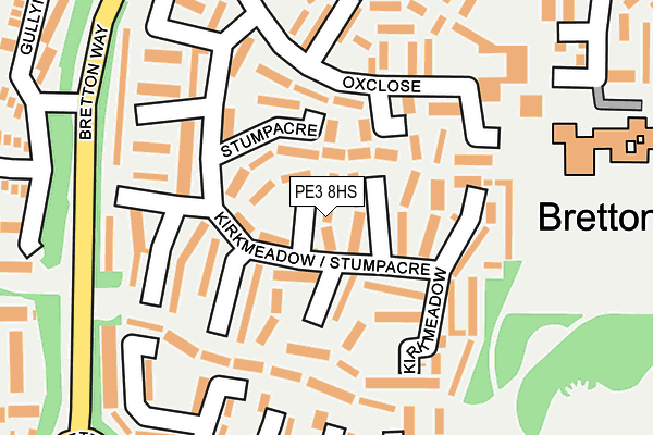 PE3 8HS map - OS OpenMap – Local (Ordnance Survey)