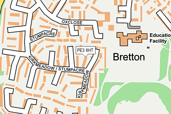 PE3 8HT map - OS OpenMap – Local (Ordnance Survey)