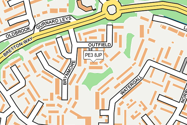 PE3 8JP map - OS OpenMap – Local (Ordnance Survey)