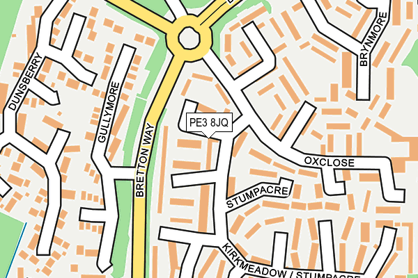 PE3 8JQ map - OS OpenMap – Local (Ordnance Survey)