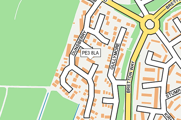 PE3 8LA map - OS OpenMap – Local (Ordnance Survey)