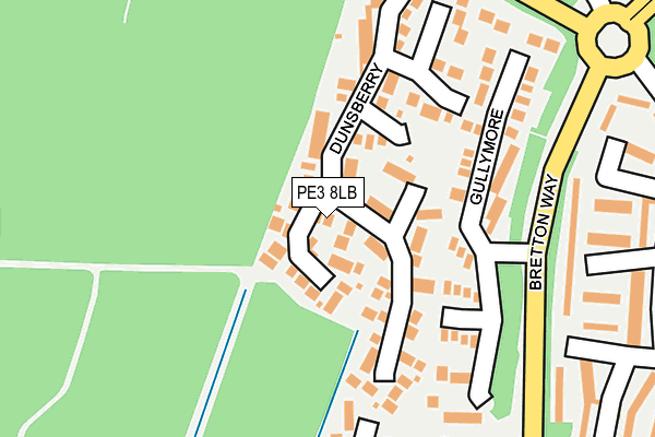 PE3 8LB map - OS OpenMap – Local (Ordnance Survey)