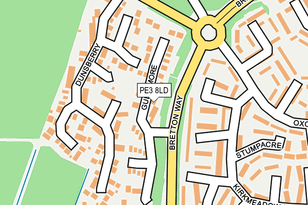 PE3 8LD map - OS OpenMap – Local (Ordnance Survey)