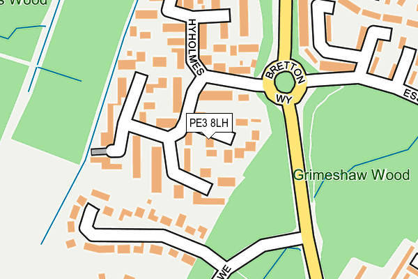 PE3 8LH map - OS OpenMap – Local (Ordnance Survey)