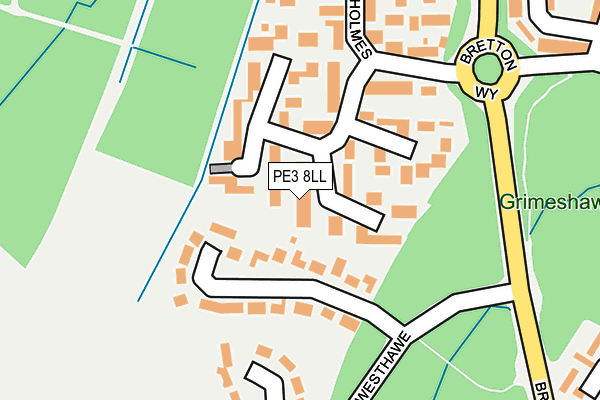 PE3 8LL map - OS OpenMap – Local (Ordnance Survey)