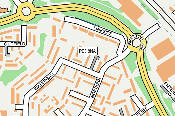 PE3 8NA map - OS OpenMap – Local (Ordnance Survey)