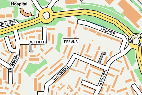 PE3 8NB map - OS OpenMap – Local (Ordnance Survey)
