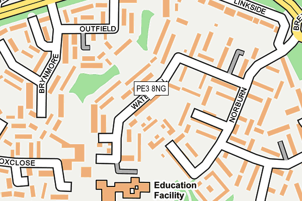 PE3 8NG map - OS OpenMap – Local (Ordnance Survey)