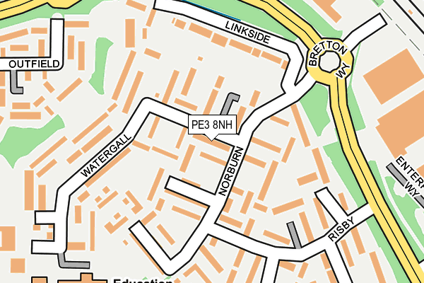 PE3 8NH map - OS OpenMap – Local (Ordnance Survey)