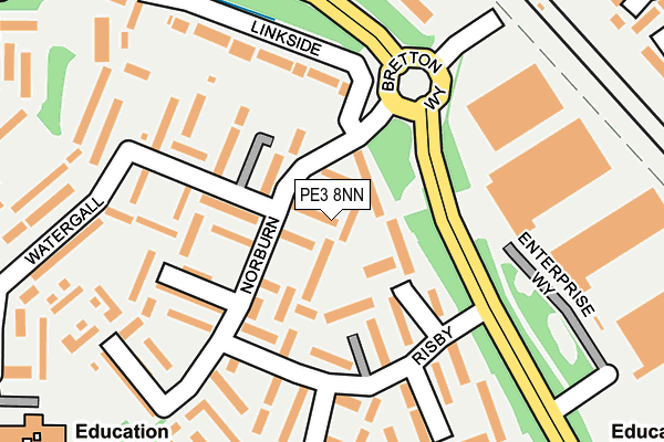 PE3 8NN map - OS OpenMap – Local (Ordnance Survey)