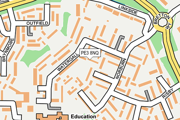 PE3 8NQ map - OS OpenMap – Local (Ordnance Survey)