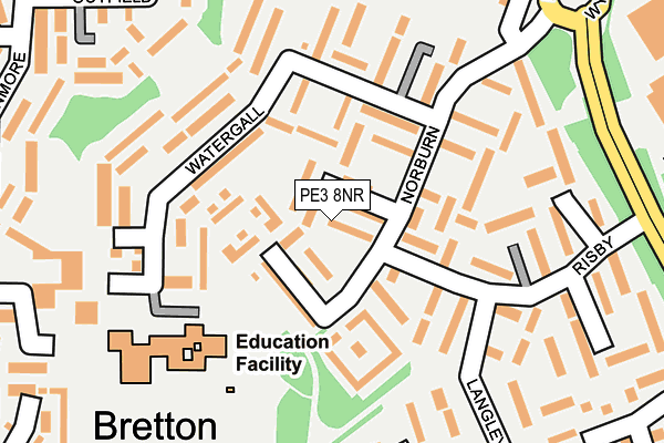 PE3 8NR map - OS OpenMap – Local (Ordnance Survey)