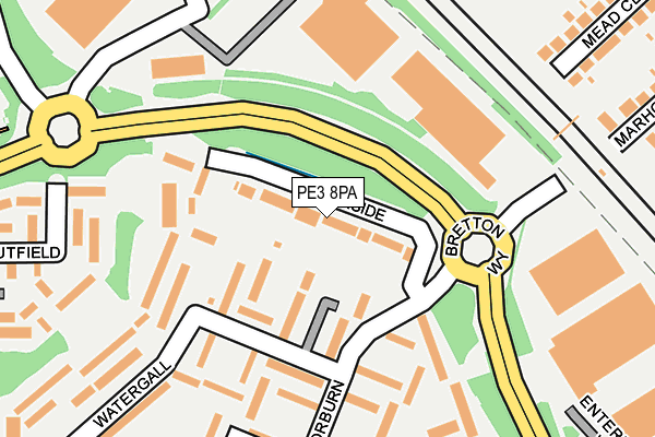 PE3 8PA map - OS OpenMap – Local (Ordnance Survey)
