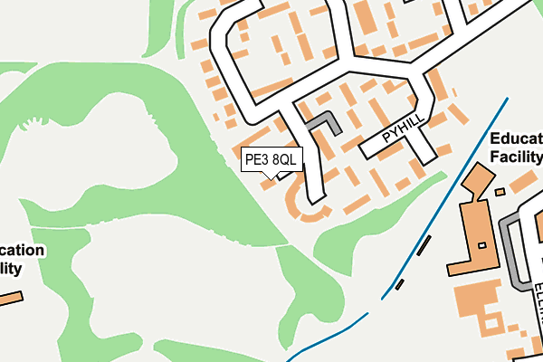 PE3 8QL map - OS OpenMap – Local (Ordnance Survey)