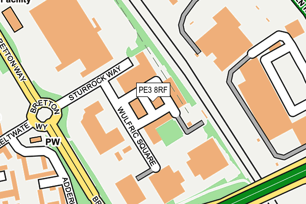 PE3 8RF map - OS OpenMap – Local (Ordnance Survey)