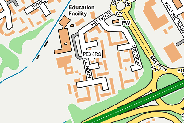 PE3 8RG map - OS OpenMap – Local (Ordnance Survey)