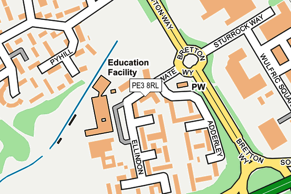 PE3 8RL map - OS OpenMap – Local (Ordnance Survey)