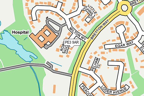 PE3 9AR map - OS OpenMap – Local (Ordnance Survey)