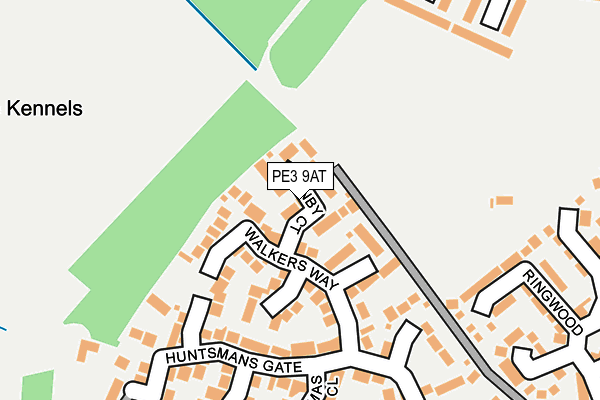 PE3 9AT map - OS OpenMap – Local (Ordnance Survey)