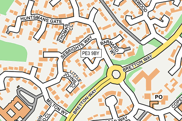 PE3 9BY map - OS OpenMap – Local (Ordnance Survey)