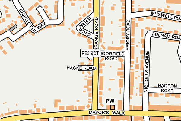 PE3 9DT map - OS OpenMap – Local (Ordnance Survey)