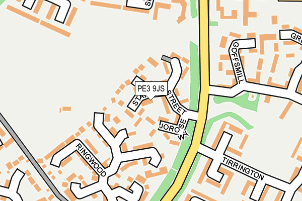 PE3 9JS map - OS OpenMap – Local (Ordnance Survey)