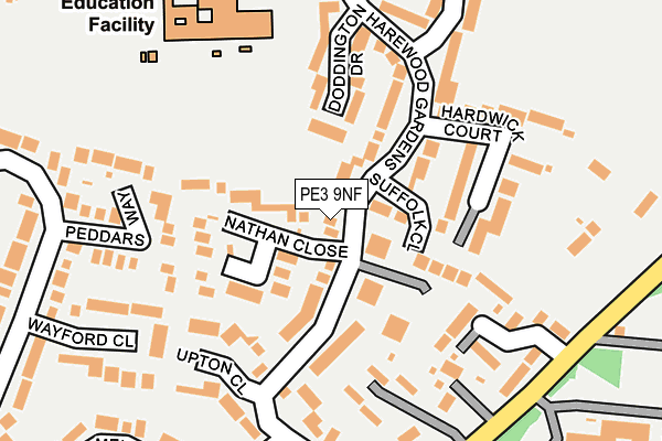 PE3 9NF map - OS OpenMap – Local (Ordnance Survey)