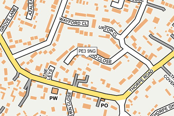 PE3 9NG map - OS OpenMap – Local (Ordnance Survey)