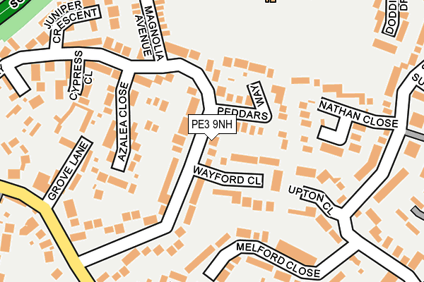PE3 9NH map - OS OpenMap – Local (Ordnance Survey)