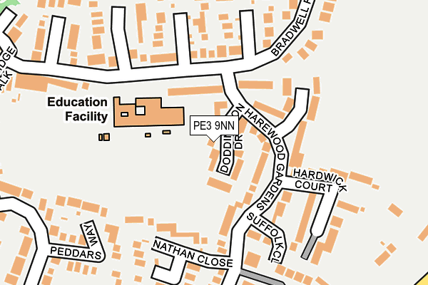 PE3 9NN map - OS OpenMap – Local (Ordnance Survey)