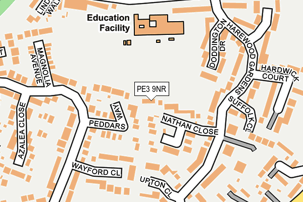 PE3 9NR map - OS OpenMap – Local (Ordnance Survey)