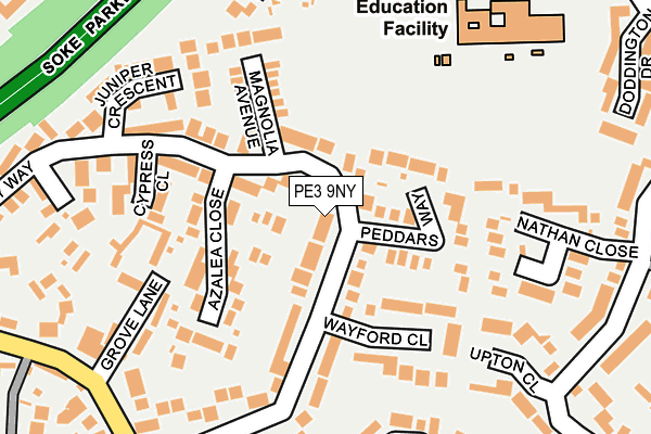 PE3 9NY map - OS OpenMap – Local (Ordnance Survey)