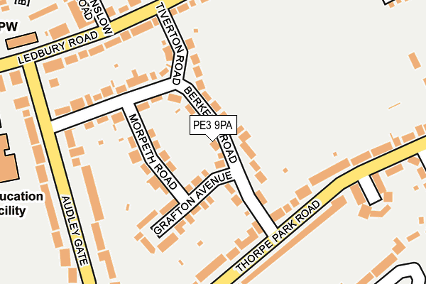 PE3 9PA map - OS OpenMap – Local (Ordnance Survey)