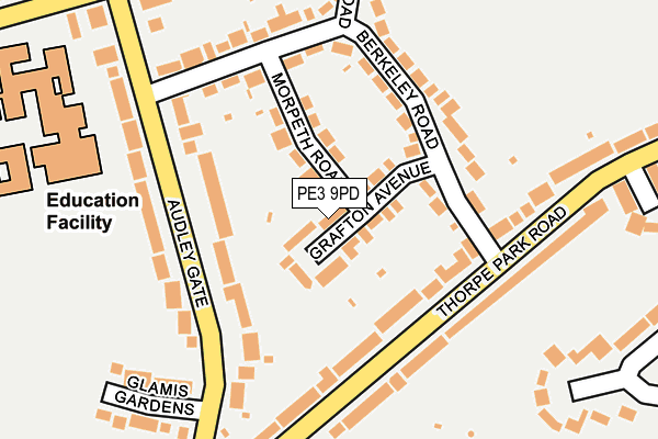 PE3 9PD map - OS OpenMap – Local (Ordnance Survey)