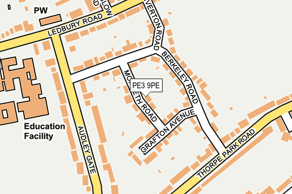 PE3 9PE map - OS OpenMap – Local (Ordnance Survey)