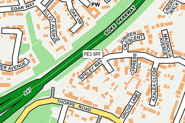PE3 9PF map - OS OpenMap – Local (Ordnance Survey)
