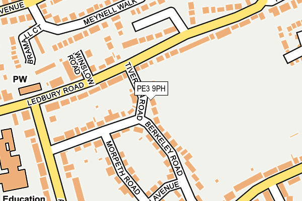 PE3 9PH map - OS OpenMap – Local (Ordnance Survey)