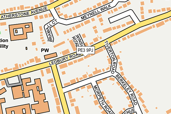 PE3 9PJ map - OS OpenMap – Local (Ordnance Survey)