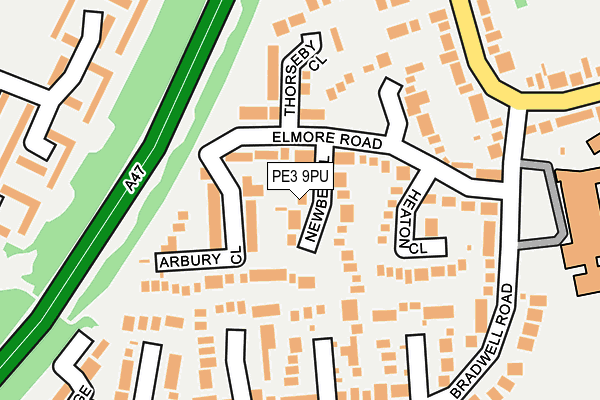 PE3 9PU map - OS OpenMap – Local (Ordnance Survey)