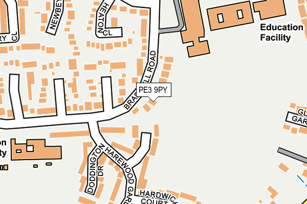 PE3 9PY map - OS OpenMap – Local (Ordnance Survey)