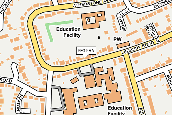 PE3 9RA map - OS OpenMap – Local (Ordnance Survey)