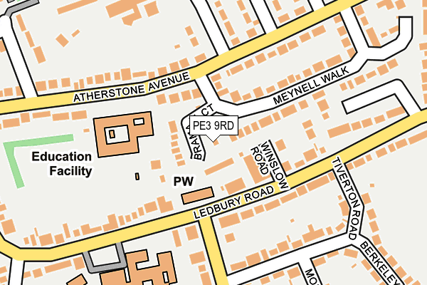 PE3 9RD map - OS OpenMap – Local (Ordnance Survey)